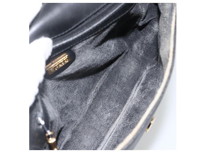 Borsa Sherry Line in PVC nero Micro GG Supreme Web di GUCCI 001 115 0914 Auth ARZ351 D'oro - vista 17