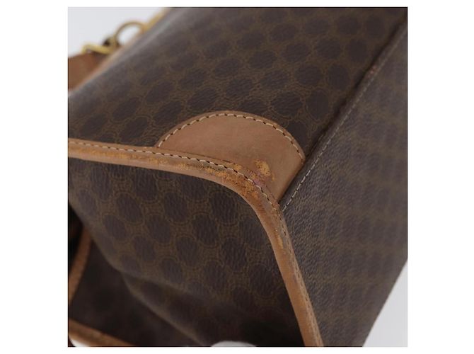 Céline Borsa a mano in tela Macadam CELINE in pelle PVC marrone e oro Auth 172965 D'oro - vista 11