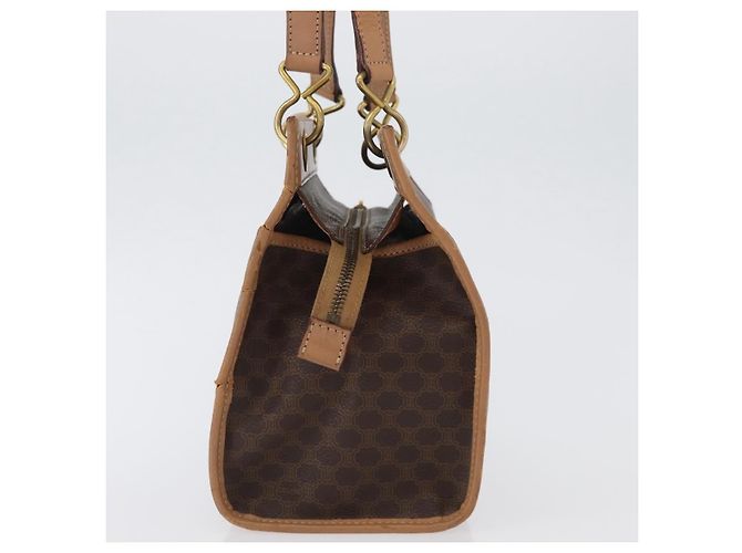 Céline Borsa a mano in tela Macadam CELINE in pelle PVC marrone e oro Auth 172965 D'oro - vista 4