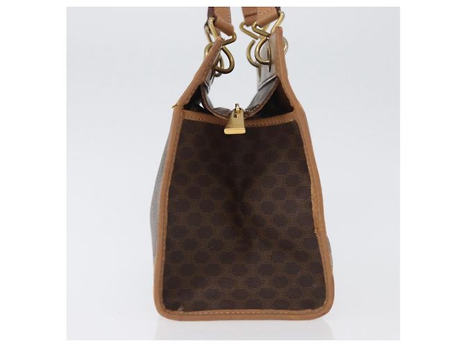 Céline Borsa a mano in tela Macadam CELINE in pelle PVC marrone e oro Auth 172965 D'oro - vista 5
