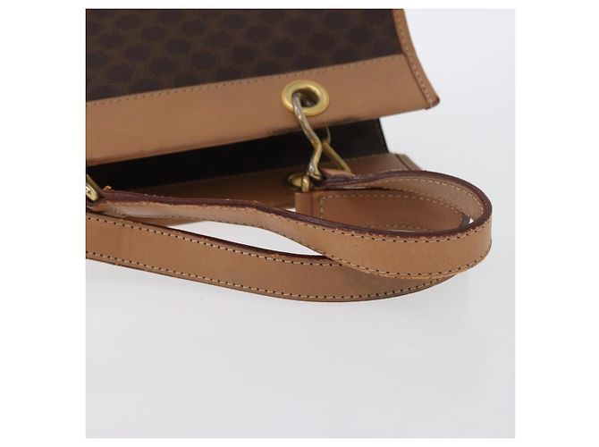 Céline Borsa a mano in tela Macadam CELINE in pelle PVC marrone e oro Auth 172965 D'oro - vista 7