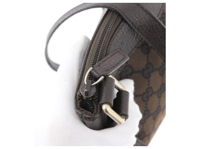 Borsa a Spalla GG Canvas GUCCI Outlet Marrone Oro 272396 Auth BA11139 D'oro - vista 14