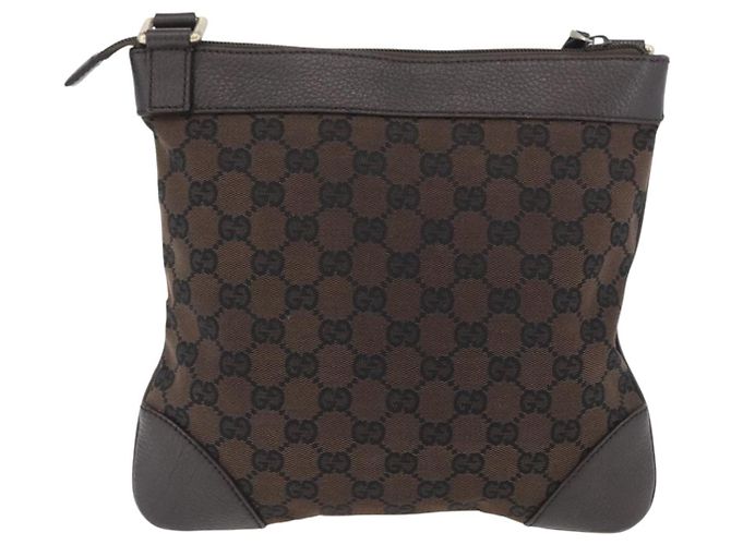 Borsa a Spalla GG Canvas GUCCI Outlet Marrone Oro 272396 Auth BA11139 D'oro - vista 3