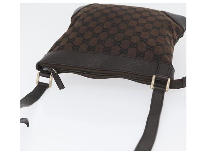 Borsa a Spalla GG Canvas GUCCI Outlet Marrone Oro 272396 Auth BA11139 D'oro - vista 6