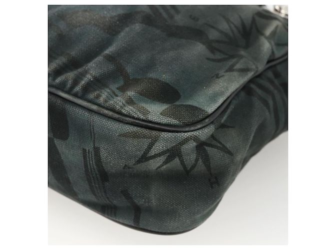 Borsa a Spalla in Tela CHANEL Catena Nera Argento CC Auth bs33649 Nero - vista 12