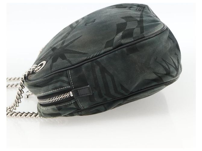 Borsa a Spalla in Tela CHANEL Catena Nera Argento CC Auth bs33649 Nero - vista 4