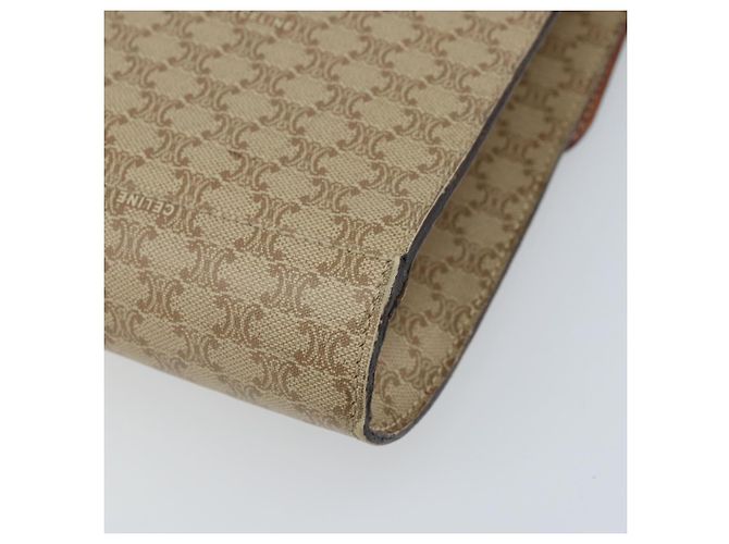 Céline Borsa con logo circolare in tela Macadam CELINE in pelle PVC beige e oro Auth ki6527 D'oro - vista 12