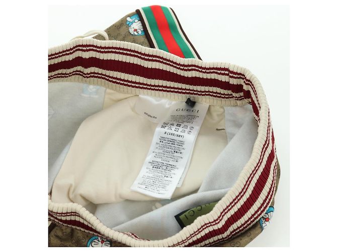 Gucci FALDA DORAEMON MICRO GG DORAEMON DE ALGODÓN MARRÓN AUTÉNTICA 166962SM Castaño - vista 10