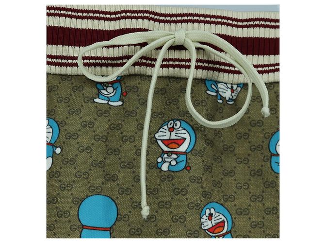 Gucci FALDA DORAEMON MICRO GG DORAEMON DE ALGODÓN MARRÓN AUTÉNTICA 166962SM Castaño - vista 3