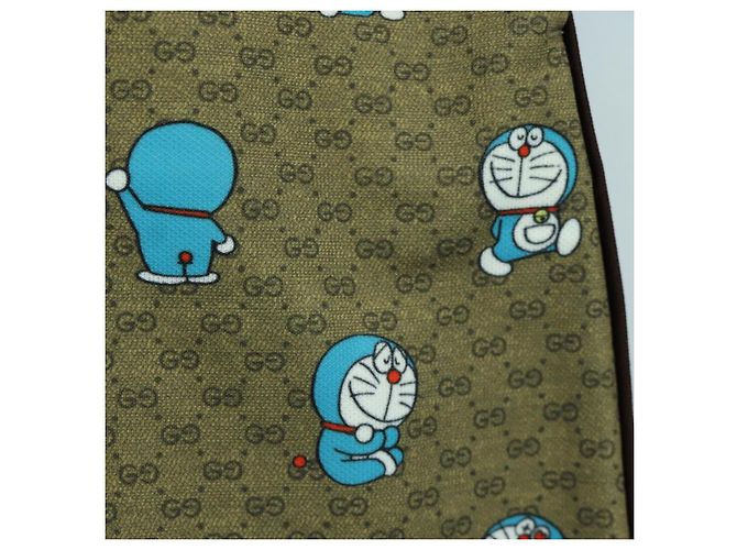 Gucci FALDA DORAEMON MICRO GG DORAEMON DE ALGODÓN MARRÓN AUTÉNTICA 166962SM Castaño - vista 4
