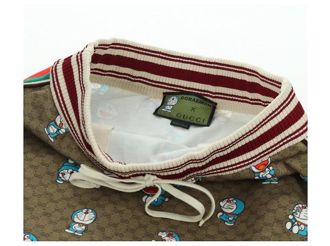 Gucci FALDA DORAEMON MICRO GG DORAEMON DE ALGODÓN MARRÓN AUTÉNTICA 166962SM Castaño - vista 8