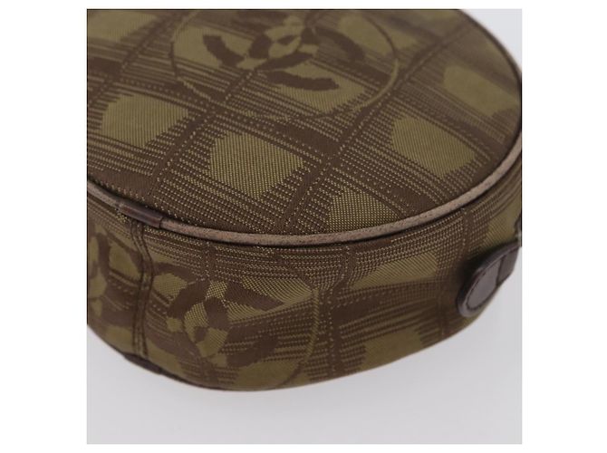 Poche de Viagem CHANEL Nova Linha Nylon Bege CC Auth mr2071 - vista 12