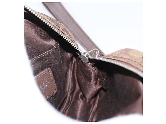 Poche de Viagem CHANEL Nova Linha Nylon Bege CC Auth mr2071 - vista 16