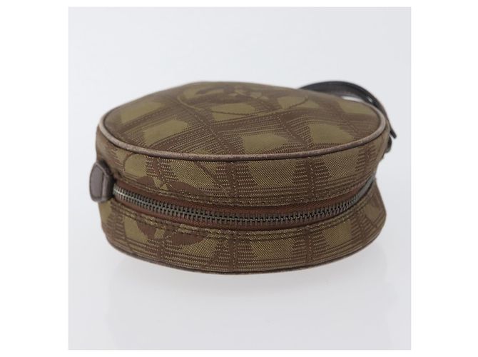 Poche de Viagem CHANEL Nova Linha Nylon Bege CC Auth mr2071 - vista 6