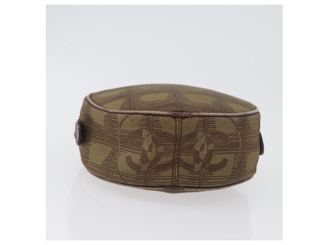 Poche de Viagem CHANEL Nova Linha Nylon Bege CC Auth mr2071 - vista 8