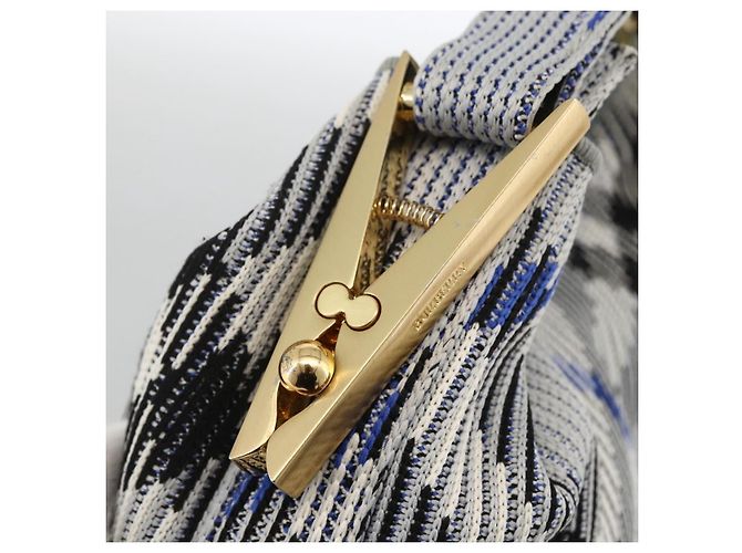 Borsa a mano in tela Nova Check Burberry azzurro chiaro oro Auth LNZ422SAM D'oro Blu chiaro - vista 15