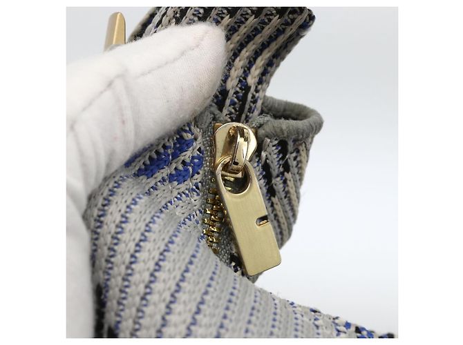 Borsa a mano in tela Nova Check Burberry azzurro chiaro oro Auth LNZ422SAM D'oro Blu chiaro - vista 16