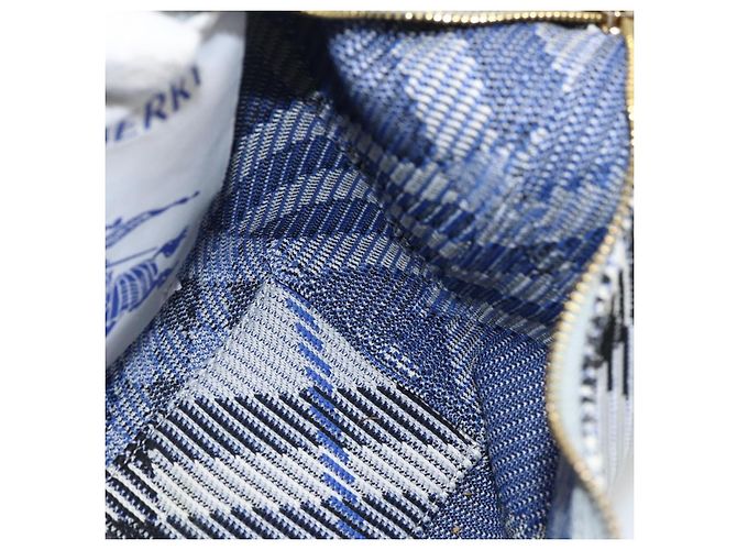 Borsa a mano in tela Nova Check Burberry azzurro chiaro oro Auth LNZ422SAM D'oro Blu chiaro - vista 19