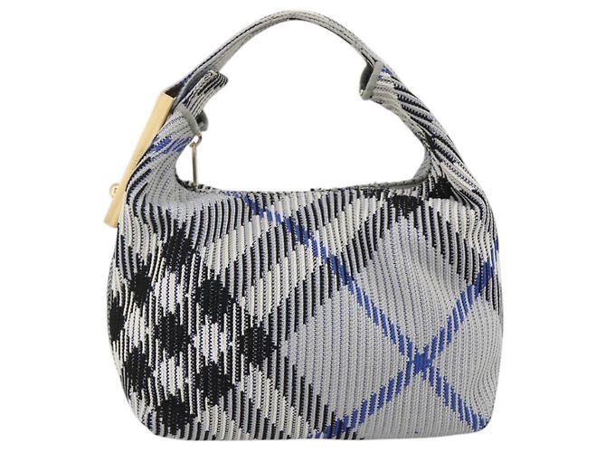 Borsa a mano in tela Nova Check Burberry azzurro chiaro oro Auth LNZ422SAM D'oro Blu chiaro - vista 2