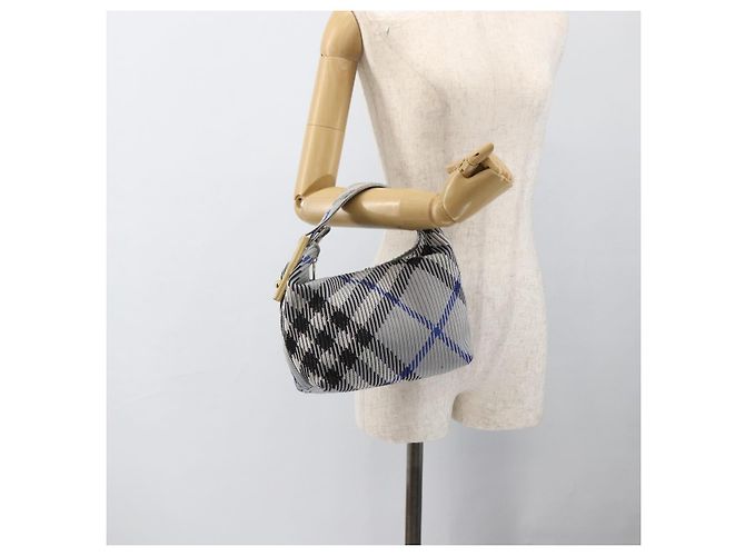 Borsa a mano in tela Nova Check Burberry azzurro chiaro oro Auth LNZ422SAM D'oro Blu chiaro - vista 22