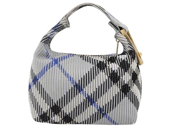 Borsa a mano in tela Nova Check Burberry azzurro chiaro oro Auth LNZ422SAM D'oro Blu chiaro - vista 3