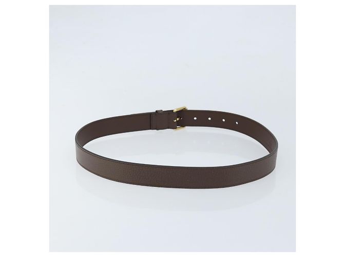 Cintura GUCCI in pelle 98 cm Marrone Oro Auth BA11143 D'oro - vista 2