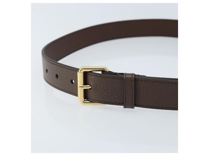 Cintura GUCCI in pelle 98 cm Marrone Oro Auth BA11143 D'oro - vista 5