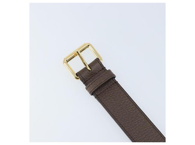 Cintura GUCCI in pelle 98 cm Marrone Oro Auth BA11143 D'oro - vista 6