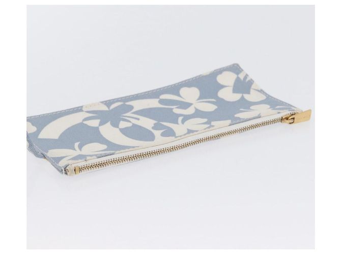 CHANEL Ketten-Schultertasche Canvas Hellblau gold CC Auth 173315SAV Golden - Ansicht 23
