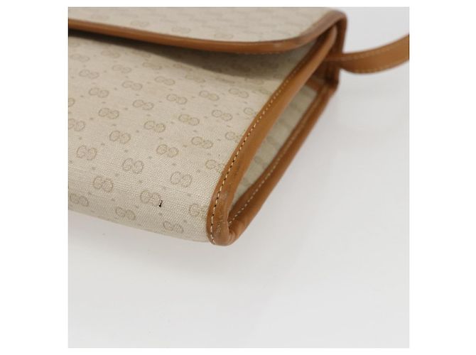Gucci Borsa Micro GG Supreme PVC Beige Chiaro Oro 004 106 0146 Auth fm5178 D'oro - vista 10