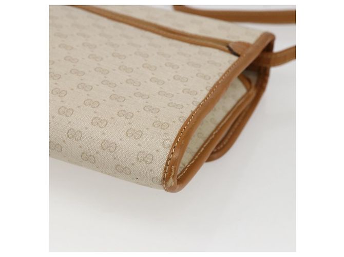 Gucci Borsa Micro GG Supreme PVC Beige Chiaro Oro 004 106 0146 Auth fm5178 D'oro - vista 12