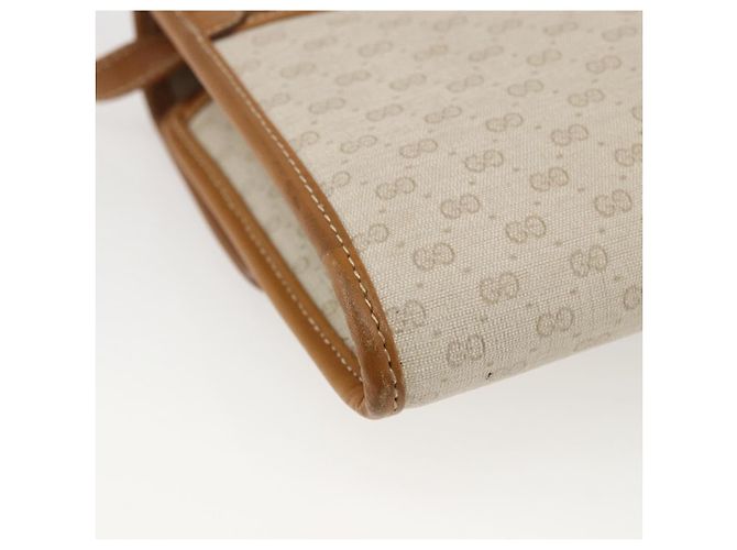 Gucci Borsa Micro GG Supreme PVC Beige Chiaro Oro 004 106 0146 Auth fm5178 D'oro - vista 13