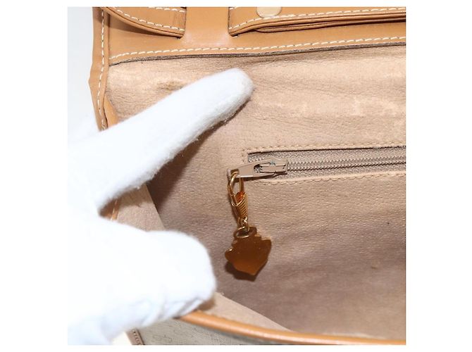 Gucci Borsa Micro GG Supreme PVC Beige Chiaro Oro 004 106 0146 Auth fm5178 D'oro - vista 19