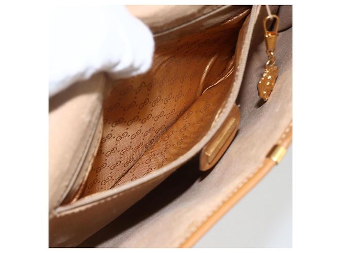 Gucci Borsa Micro GG Supreme PVC Beige Chiaro Oro 004 106 0146 Auth fm5178 D'oro - vista 20
