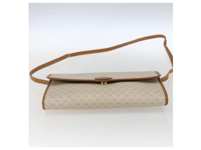 Gucci Borsa Micro GG Supreme PVC Beige Chiaro Oro 004 106 0146 Auth fm5178 D'oro - vista 9