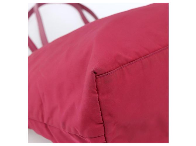 PRADA Nylon Tote Bag Rosa Silber Auth ARZ253 Pink - Ansicht 11