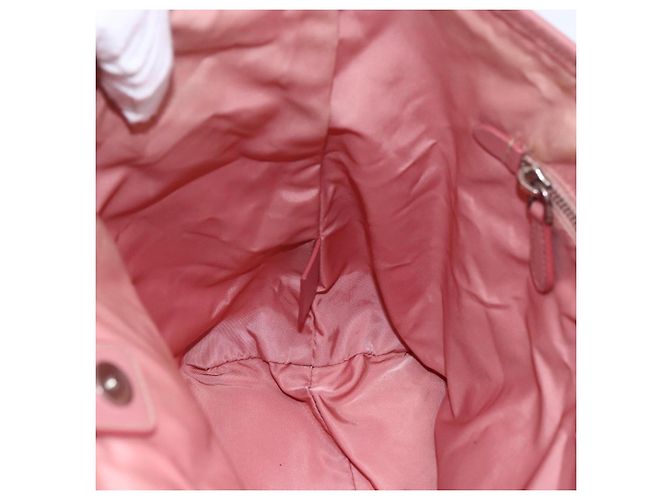 PRADA Nylon Tote Bag Rosa Silber Auth ARZ253 Pink - Ansicht 18