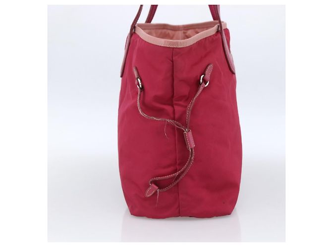 PRADA Nylon Tote Bag Rosa Silber Auth ARZ253 Pink - Ansicht 4