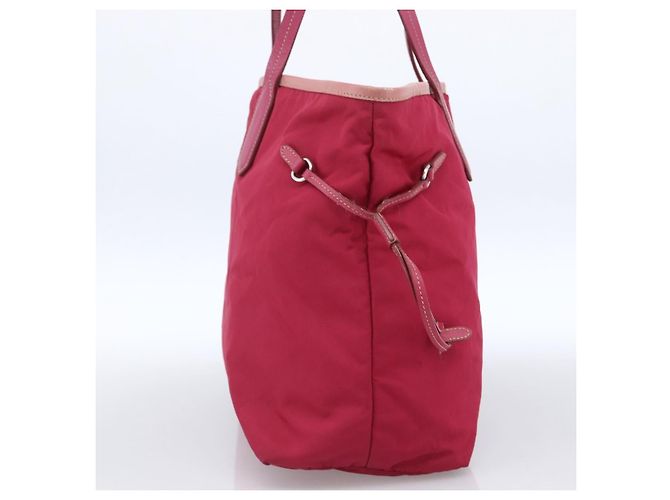 PRADA Nylon Tote Bag Rosa Silber Auth ARZ253 Pink - Ansicht 5