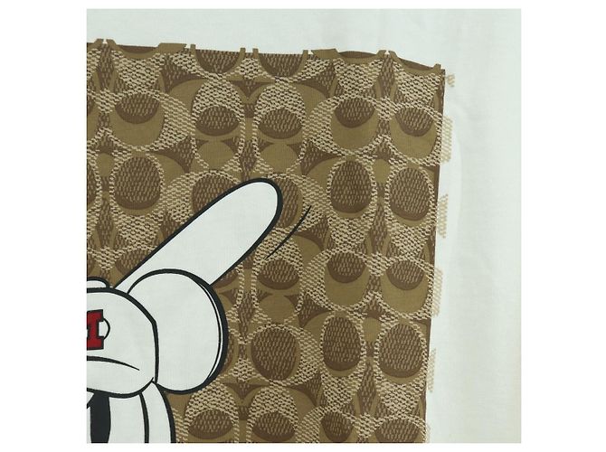 Camiseta de manga corta de algodón blanca COACH ~ Disney Mickey Auth 166915M Blanco - vista 4