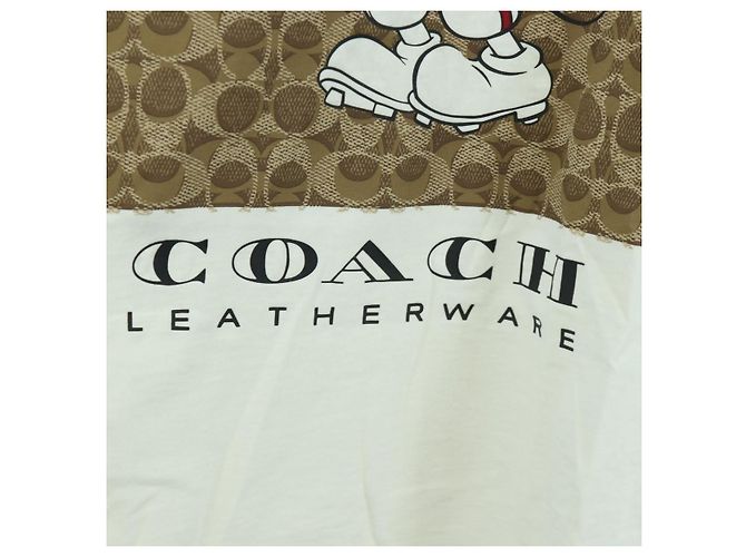 Camiseta de manga corta de algodón blanca COACH ~ Disney Mickey Auth 166915M Blanco - vista 7