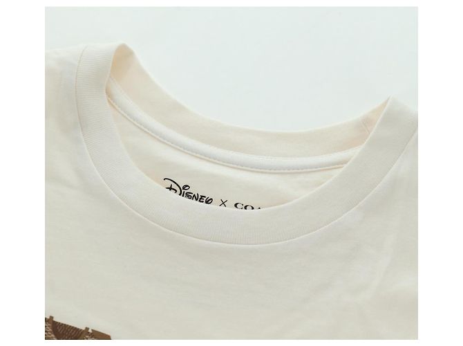 Camiseta de manga corta de algodón blanca COACH ~ Disney Mickey Auth 166915M Blanco - vista 8