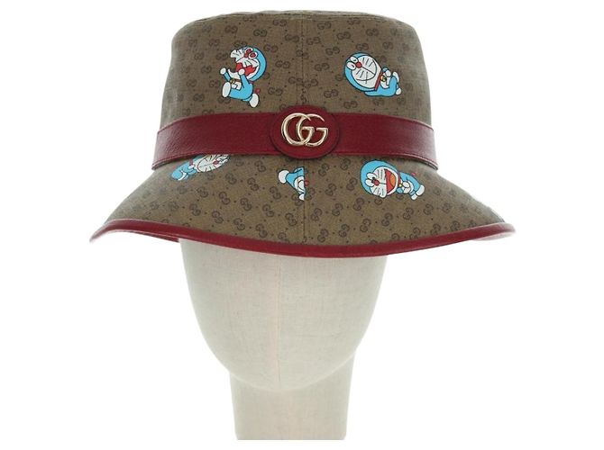 Cappello bucket Doraemon Micro GG Supreme di GUCCI x Doraemon Marrone Auth 166970SM - vista 2