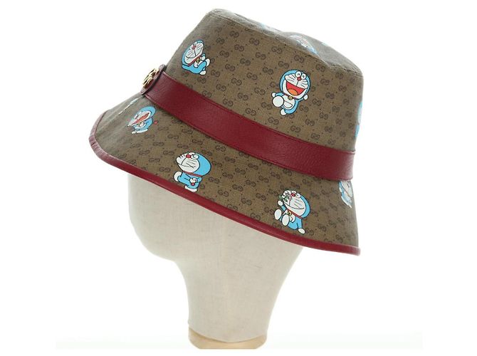 Cappello bucket Doraemon Micro GG Supreme di GUCCI x Doraemon Marrone Auth 166970SM - vista 4
