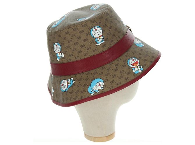 Cappello bucket Doraemon Micro GG Supreme di GUCCI x Doraemon Marrone Auth 166970SM - vista 5