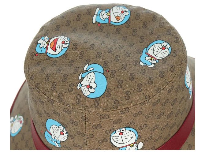 Cappello bucket Doraemon Micro GG Supreme di GUCCI x Doraemon Marrone Auth 166970SM - vista 6
