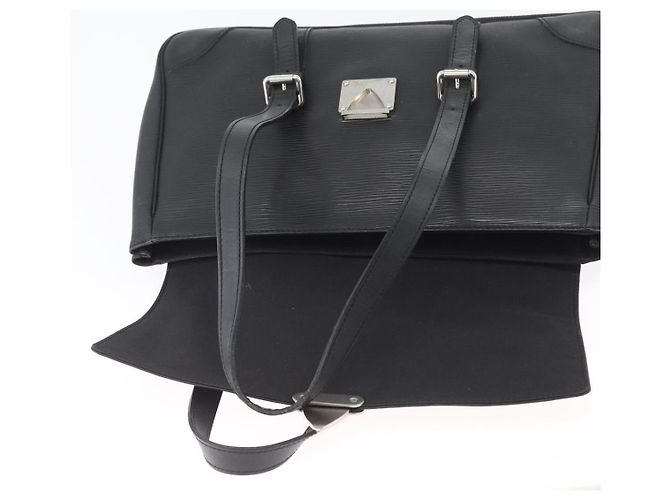 LOUIS VUITTON Borsa a Mano Epi Segur MM Nera M58862 LV Auth BA11114 Nero - vista 10