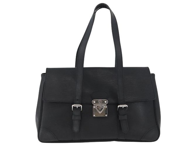 LOUIS VUITTON Borsa a Mano Epi Segur MM Nera M58862 LV Auth BA11114 Nero - vista 13