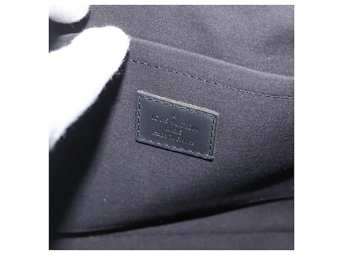 LOUIS VUITTON Borsa a Mano Epi Segur MM Nera M58862 LV Auth BA11114 Nero - vista 18