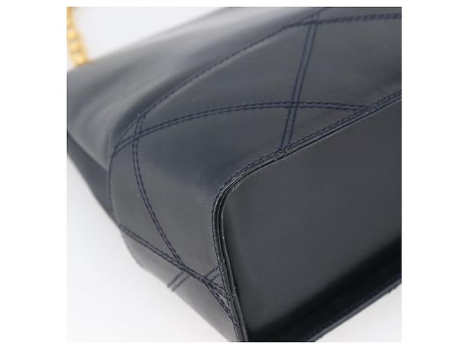 Borsa a Spalla Salvatore Ferragamo in Pelle Blu Navy Oro Auth bs33630 D'oro - vista 11